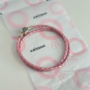 Pandora Soft Pink Leather Bracelet